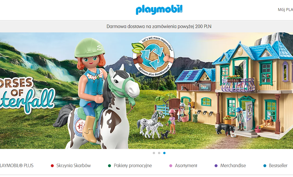 playmobil widok sklepu internetowego