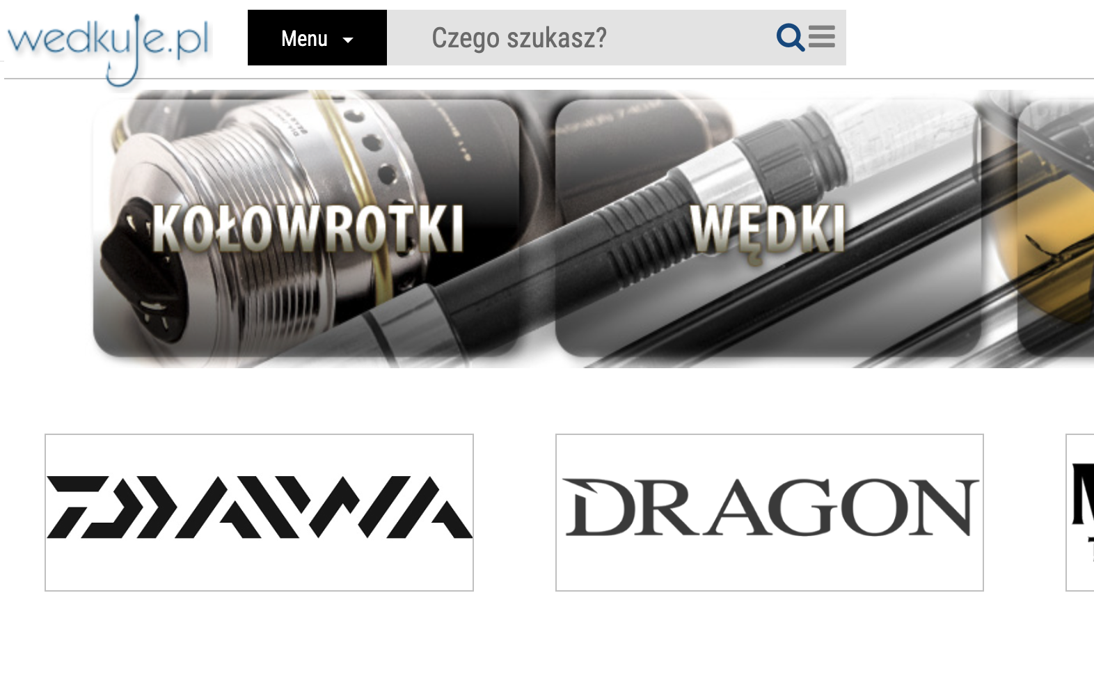 wedkuje.pl: widok sklepu internetowego