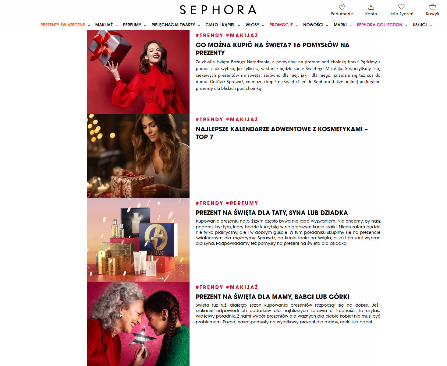 Blog Sephora – skuteczna realizacja strategii content marketingowej
